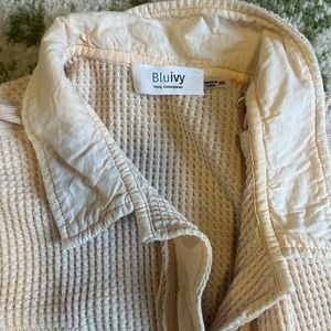 Cream waffle Shacket